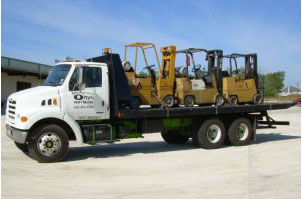 Industrial lift truck transport